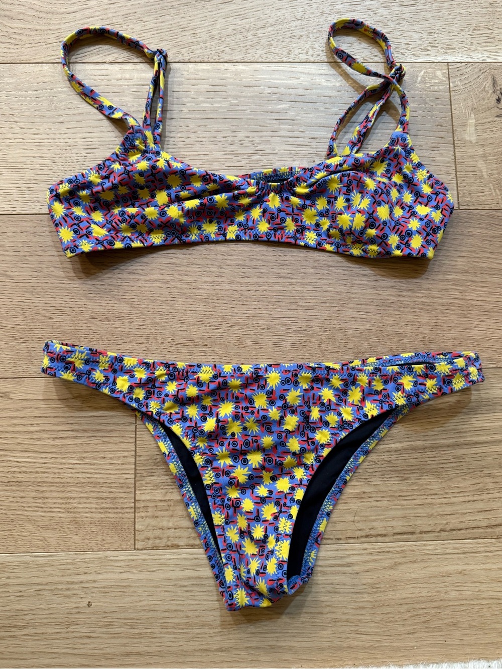 SOLID AND STRIPED THE GEO BIKINI TOP AND BOTTOMS